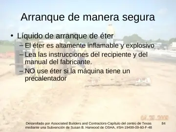 Slide 84: Arranque de manera segura