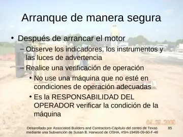 Slide 85: Arranque de manera segura
