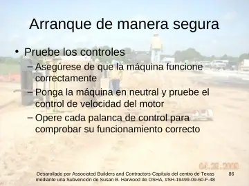 Slide 86: Arranque de manera segura