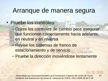 Slide 87: Arranque de manera segura