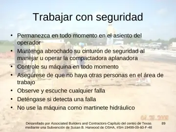 Slide 89: Trabajar con seguridad