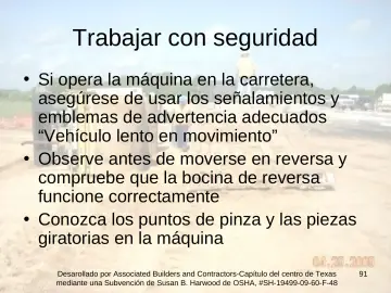 Slide 91: Trabajar con seguridad