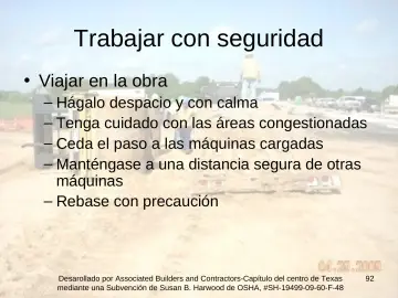 Slide 92: Trabajar con seguridad