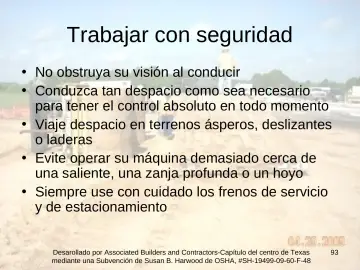 Slide 93: Trabajar con seguridad