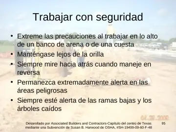 Slide 95: Trabajar con seguridad
