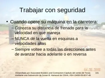 Slide 101: Trabajar con seguridad
