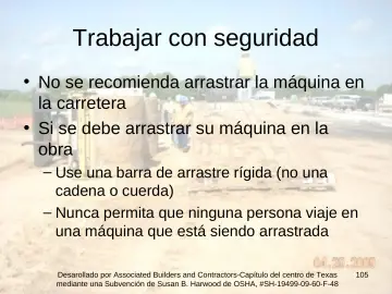 Slide 105: Trabajar con seguridad