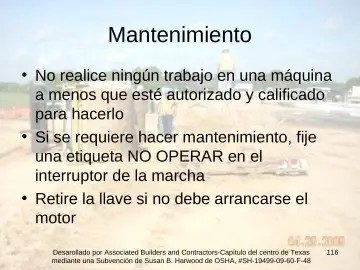 Slide 116: Mantenimiento
