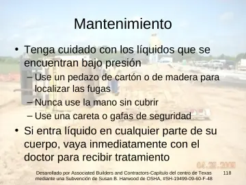 Slide 118: Mantenimiento