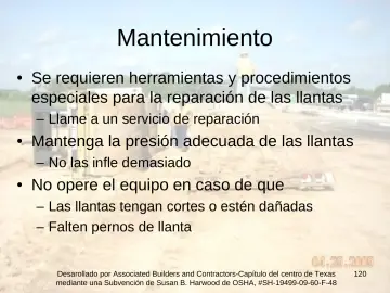 Slide 120: Mantenimiento