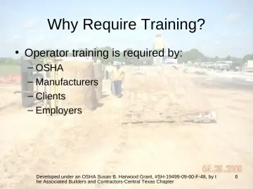 Slide 6: Why Require Training?