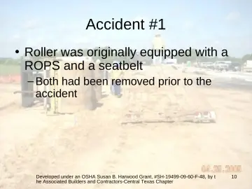 Slide 10: Accident #1