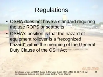 Slide 32: Regulations
