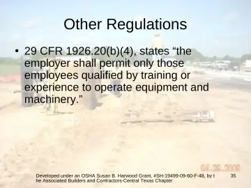Slide 35: Other Regulations