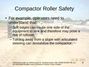 Slide 38: Compactor Roller Safety