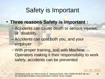 Slide 42: Safety is Important