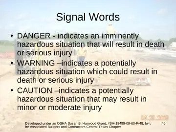 Slide 46: Signal Words