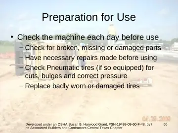Slide 60: Preparation for Use