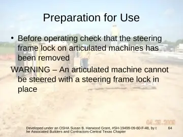 Slide 64: Preparation for Use