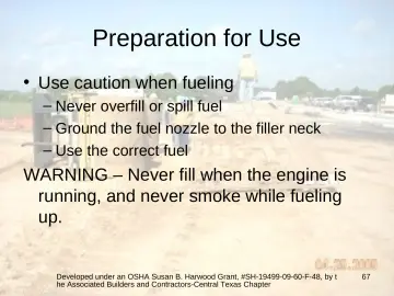 Slide 67: Preparation for Use