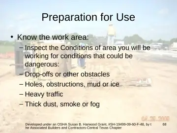 Slide 68: Preparation for Use