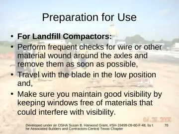 Slide 70: Preparation for Use