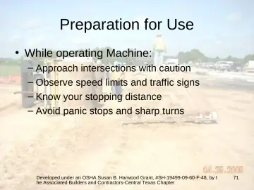 Slide 71: Preparation for Use