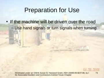Slide 73: Preparation for Use