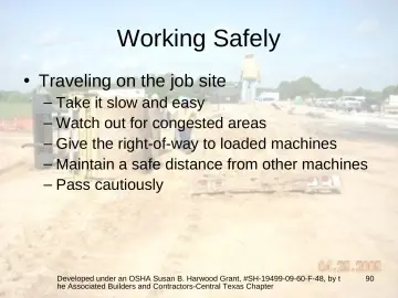 Slide 90: Working Safely