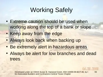 Slide 93: Working Safely