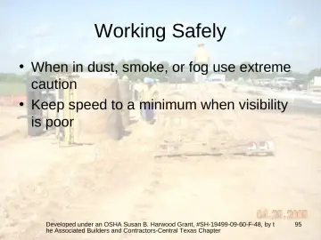 Slide 95: Working Safely