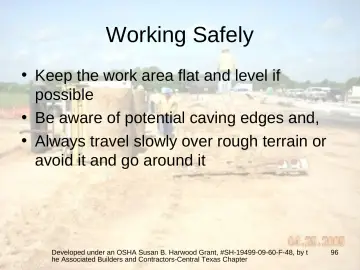 Slide 96: Working Safely