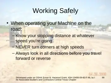 Slide 99: Working Safely
