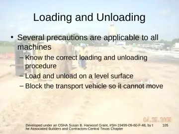 Slide 105: Loading and Unloading
