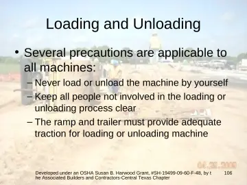 Slide 106: Loading and Unloading