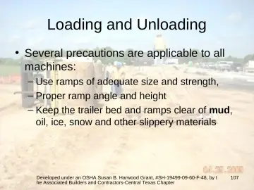 Slide 107: Loading and Unloading