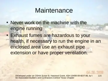 Slide 115: Maintenance