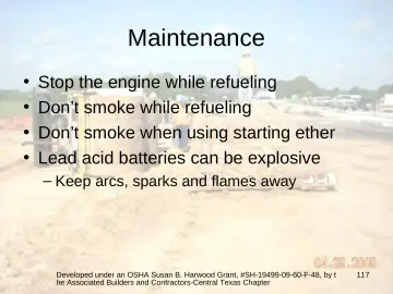 Slide 117: Maintenance