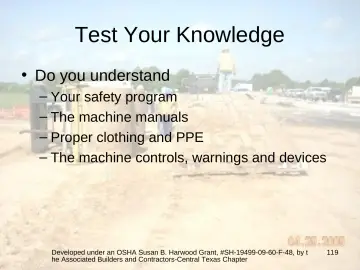 Slide 119: Test Your Knowledge