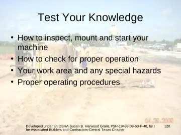 Slide 120: Test Your Knowledge