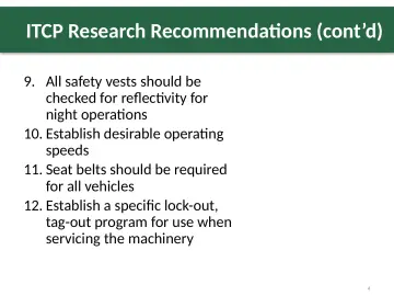 Slide 4: ITCP Research Recommendations (cont’d)