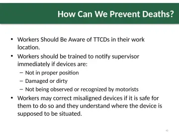 Slide 43: How Can We Prevent Deaths?