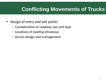 Slide 28: Conflicting Movements of Trucks