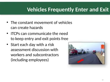 Slide 42: Vehicles Frequently Enter and Exit