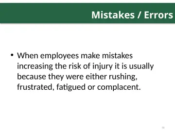 Slide 50: Mistakes / Errors
