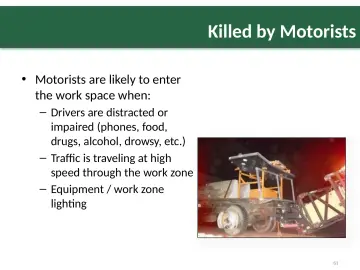 Slide 61: Killed by Motorists