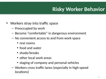 Slide 62: Risky Worker Behavior
