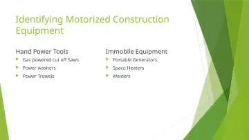 Slide 13: Identifying Motorized Construction Equipment