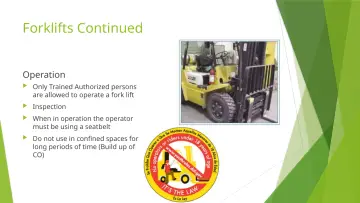Slide 21: Forklifts Continued
