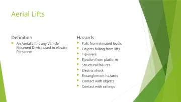 Slide 23: Aerial Lifts